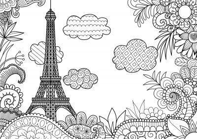 Coloriage tour eiffel