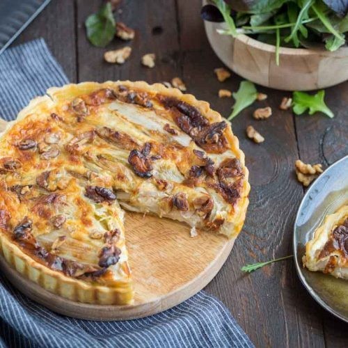 TARTE AUX ENDIVES ET NOIX